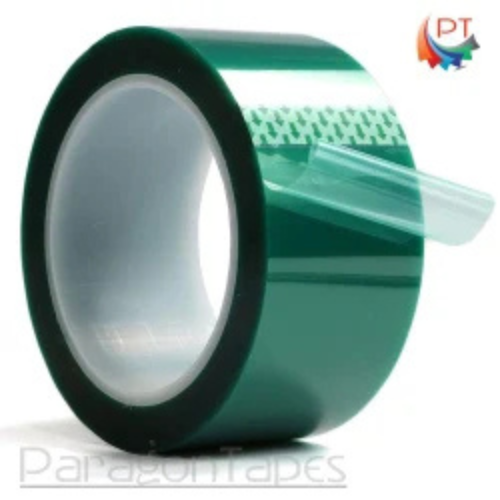 Single Sided Polyester Tape With Silicone Adhesive - Color: Green