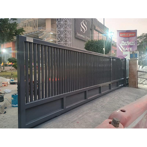 Iron Paint Coated Sliding Gate - Color: White