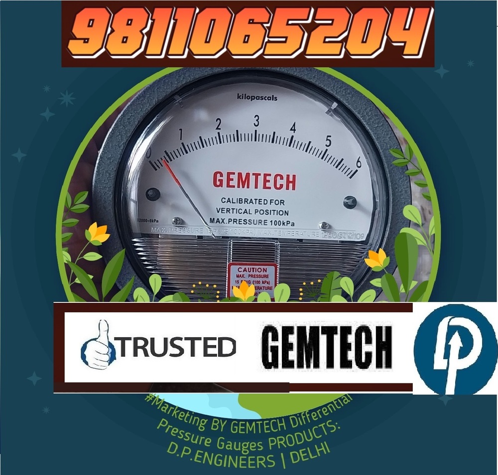 Gemtech Differential pressure Gauges by Roorkee Uttarakhand