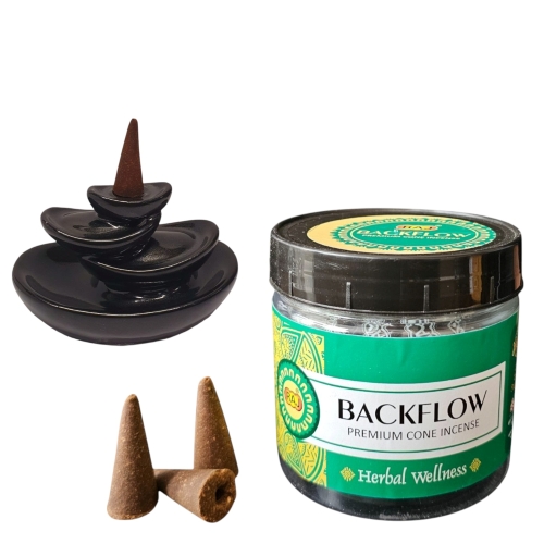 Herbal Backflow Cones 100G - Burning Time: 30 Minutes