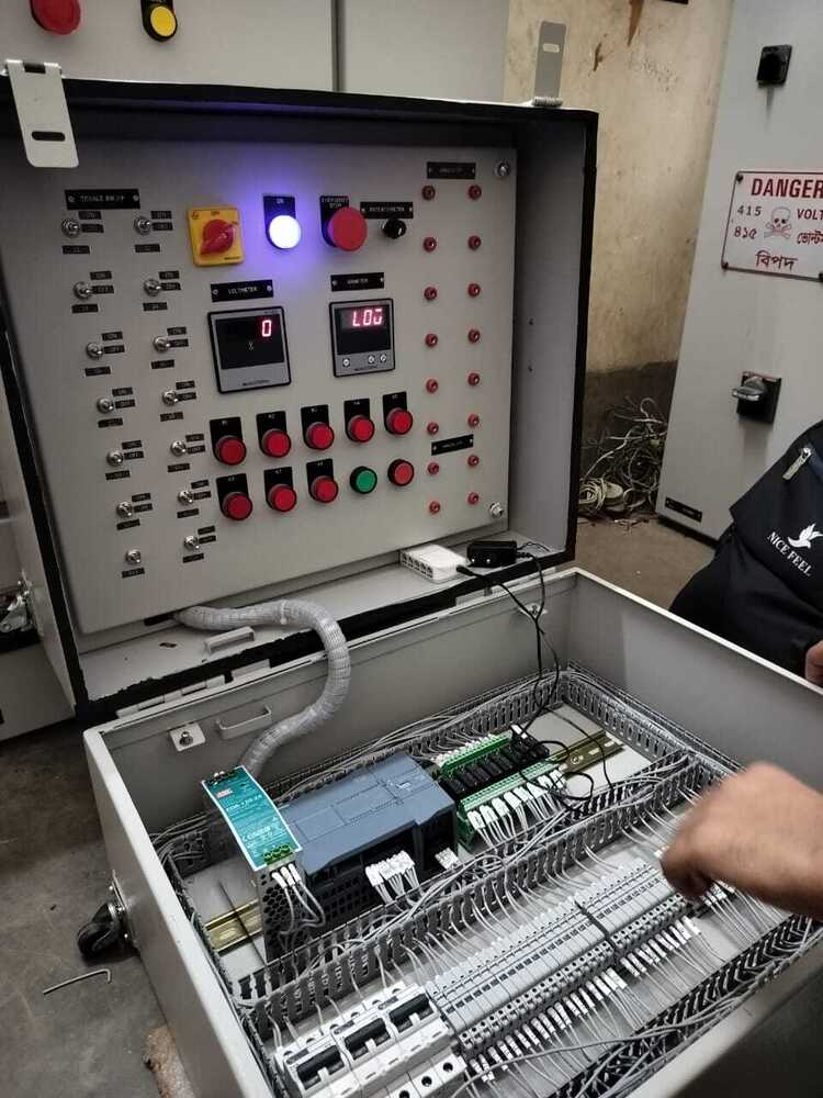 PLC Panel - Mild Steel, Rated Voltage 415V, Frequency 50HZ | Durable Powder-Coated Finish for Industrial Automation Efficiency
