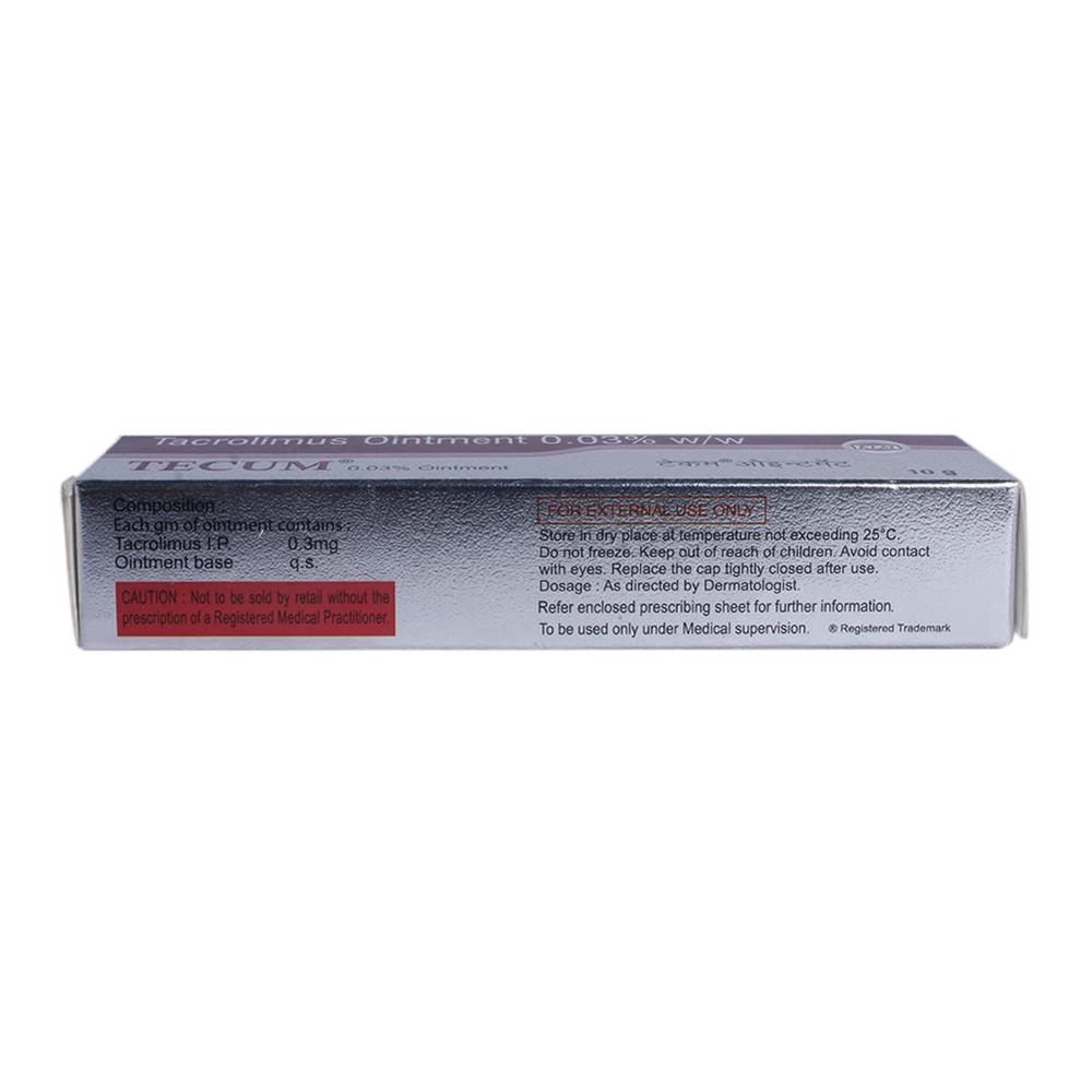 Tecum Tacrolimus 0.1% Ointment 10gm