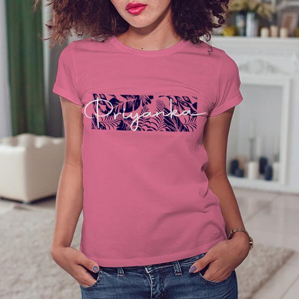 Ladies Printed Top - Color: Pink