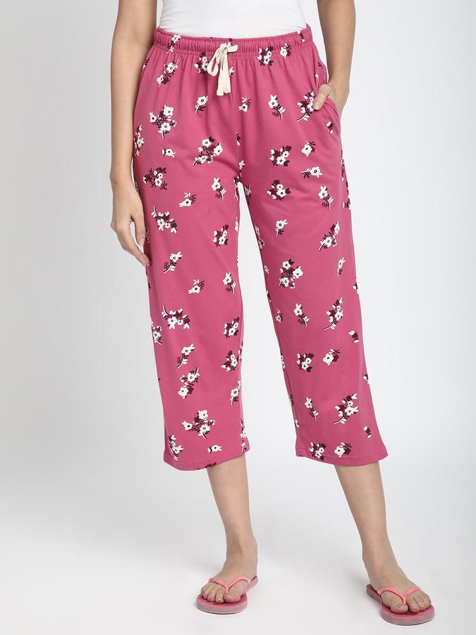 Ladies Printed Track Pant - Color: Pink