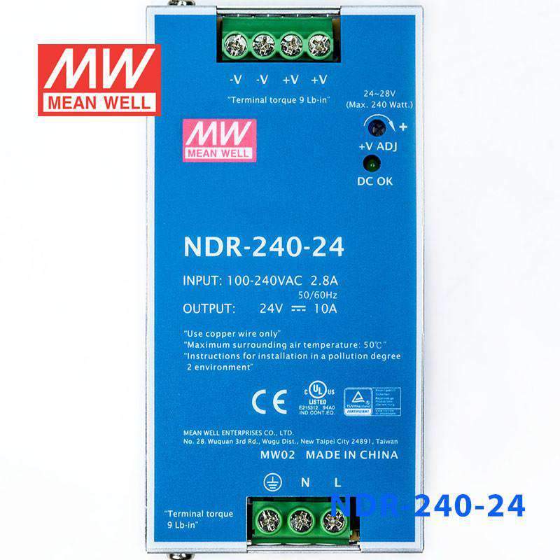 Meanwell NDR-240-24 DinRail Mount Power Supply