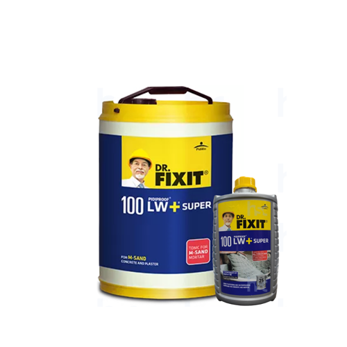 Dr Fixir LW Plus Super - Liquid Admixture, 100% Pure, Waterproofing for RCC Slab, Mortar, & Plaster | Enhances Workability, Reduces Shrinkage Cracks