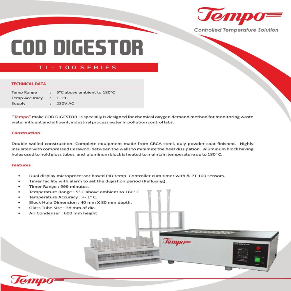 Laboratory C.O.D. Digester