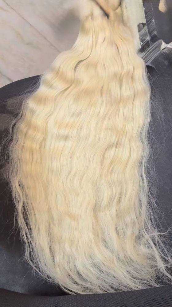 Blond Straight Wavy Hair