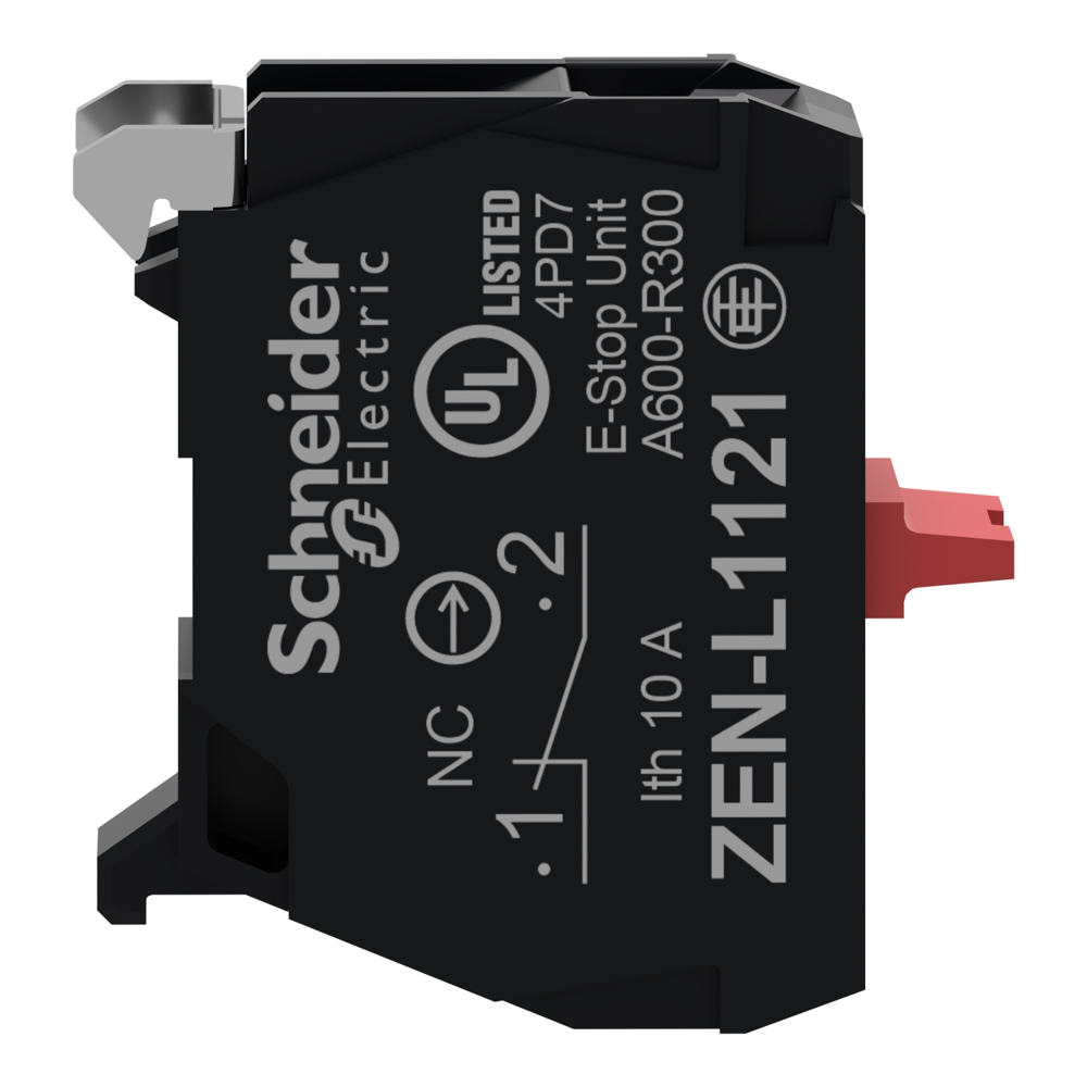 Zenl1121-harmony, 22mm Push Button, Contact Block, Panel Mount, 1 Nc, Screw Clamp Terminal - Current Rating: 3 A 240 V