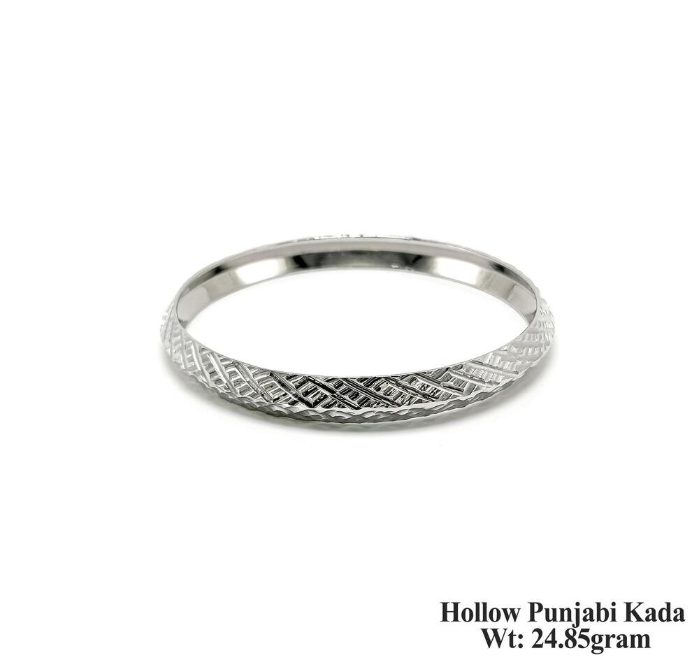 92.5 New Design Silver Hollow Punjabi Kada