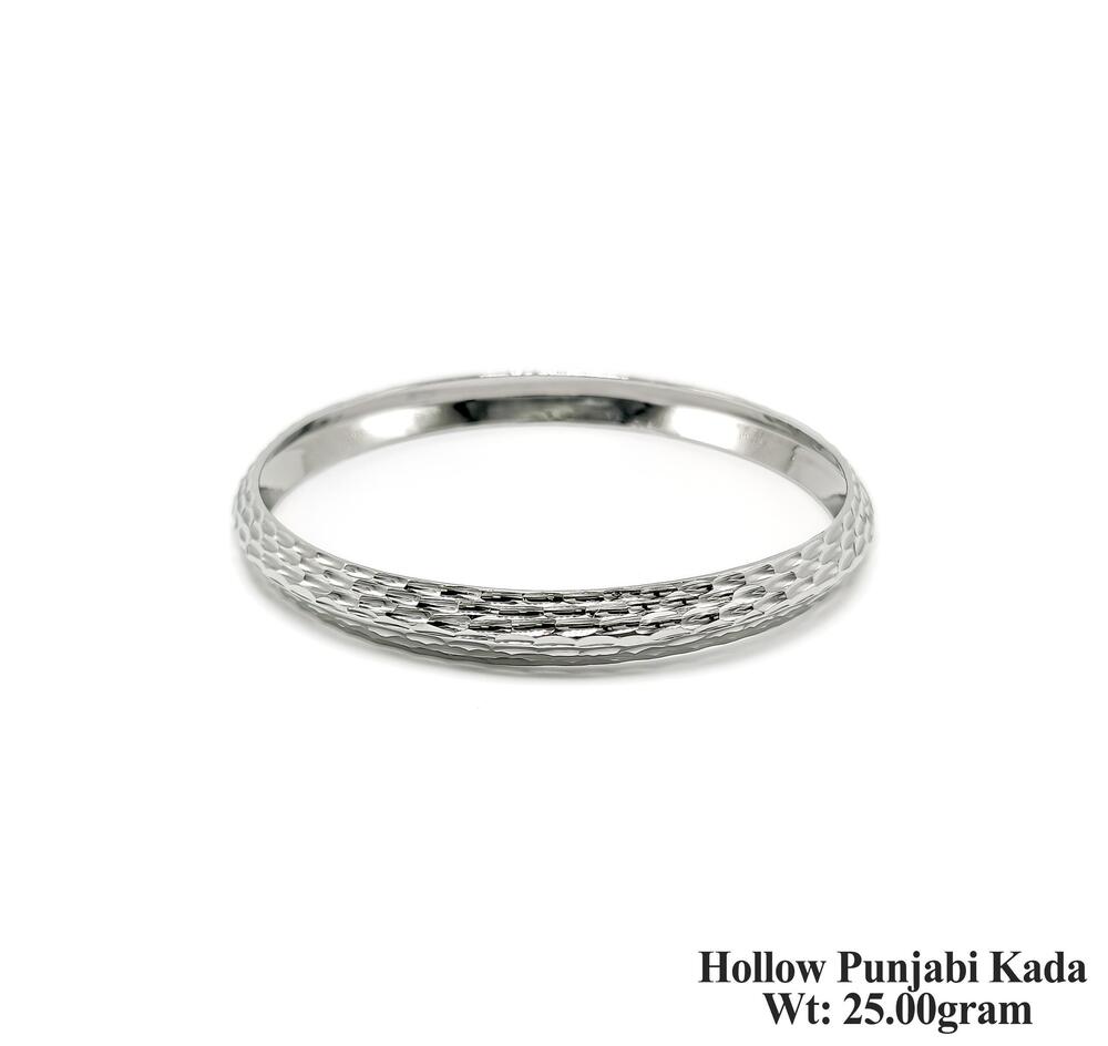 92.5 New Design Silver Hollow Punjabi Kada