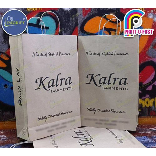 Brown Kraft Paper Carry Bag Large - Load Capacity: 5 Kilograms (Kg)