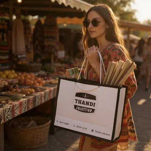 Brown Kraft Paper Carry Bag Small - Color: White