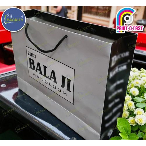 Laminated Paper Bag Medium - Color: Grey