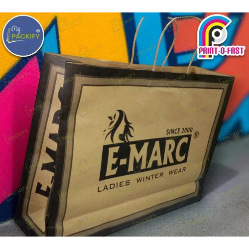 Brown Kraft Paper Bag Large - Load Capacity: 5 Kilograms (Kg)