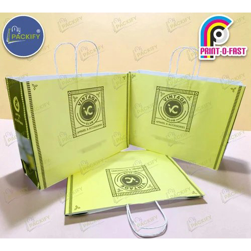 Multi Color Paper Bag Medium - Color: Green