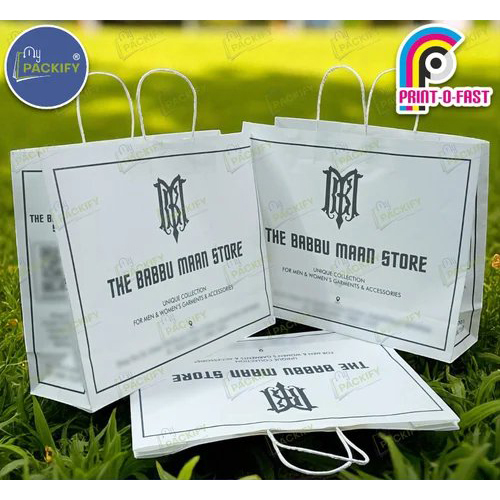 White Kraft Paper Bag Large - Color: Brown