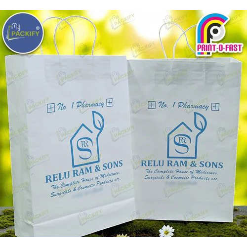 White Kraft Paper Bag Small - Load Capacity: 5 Kilograms (Kg)