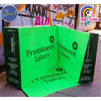 Twisted Paper Handle Carry Bag - Color: Green