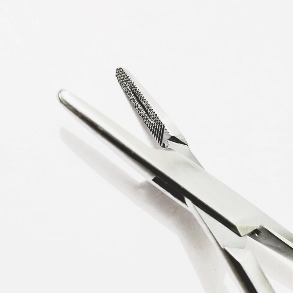 Needle Holder Black Handle 8 Inch - Color: Silver