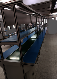 Belt Conveyor 9 Mtr. (30 ft) Double Sided Belt Conveyor