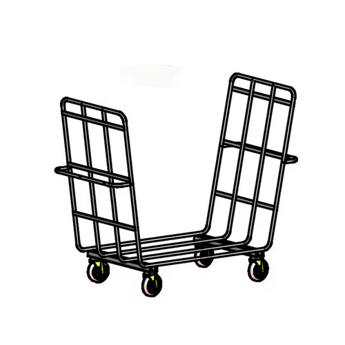 Custom 4-Wheel Powered Luxury Metal Hotel Trolley Cart Durable Steel Construction