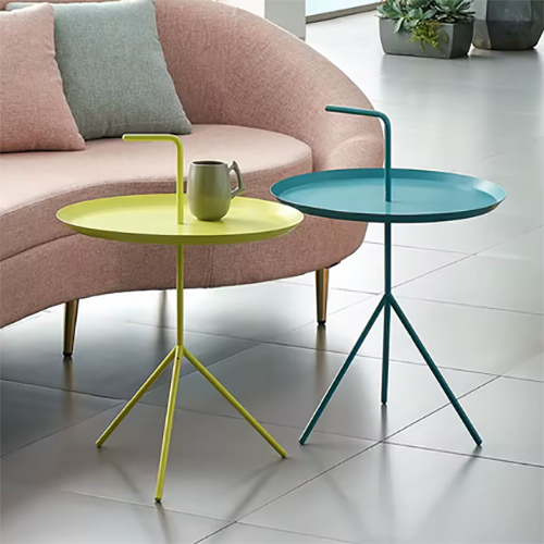 Factory Wholesale Design Household Furniture Cafe Table Living Room Iron Round Blud