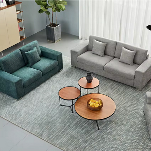 Living Room Modern Fabric Sofa Simple 1+2+3 Sofa Seater - Color: Multicolor