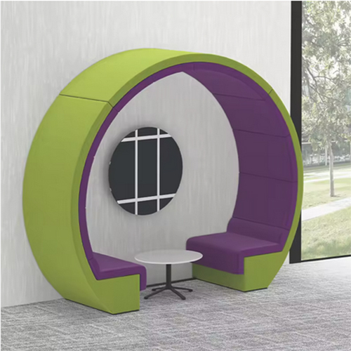 Modern Lunar Shape Fabric Sofa Design Moon Shape Design Meeting Booth Sofa Library
