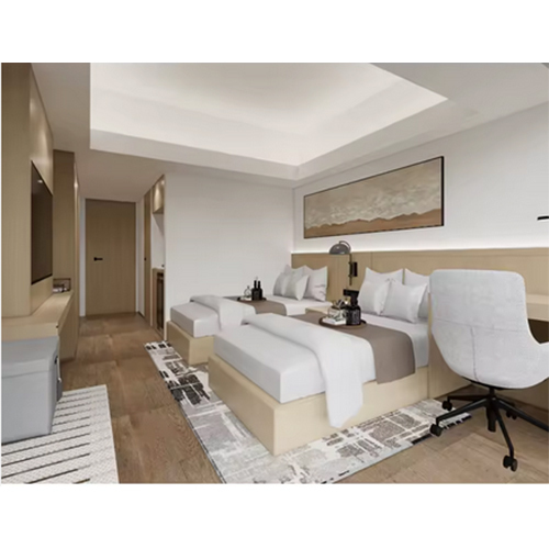 Factory Outlet Custom Wooden Hotel Furniture Panel Apartment Room Sets