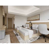 Factory Outlet Custom Wooden Hotel Furniture Panel Apartment Room Sets