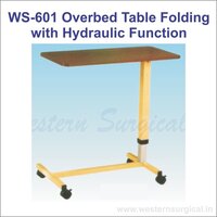 Overbed Table Folding With Hydraulic  Function - Color: Coffe & White