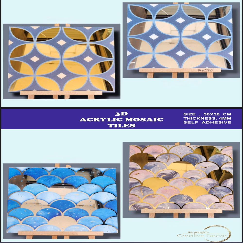 3D Mosaic DUAL- COLOR Wall Elements for Modern Interior Decoration Mosaic Finish for Contemporary Design