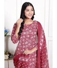 Pure Cotton Kurti & Pant with Dupatta