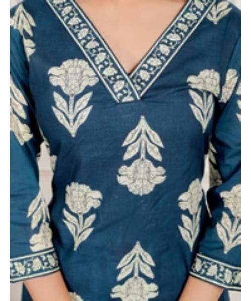 Pure Cotton Kurti & Pant with Dupatta