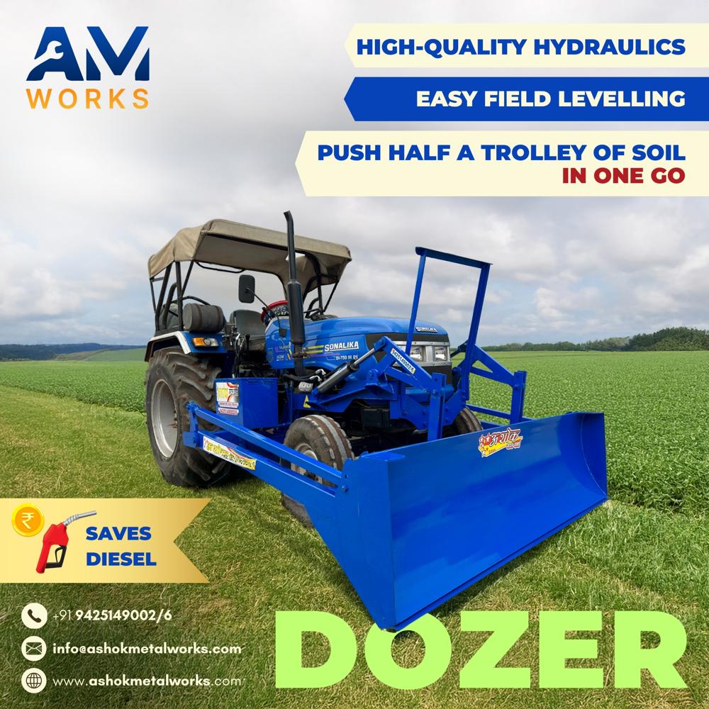 Blue Leveler Blade Mounted Tractor