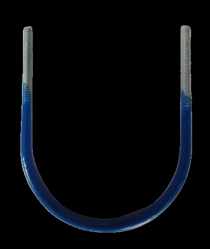 Pvc Coated U Bolt - Color: Silver And Blue