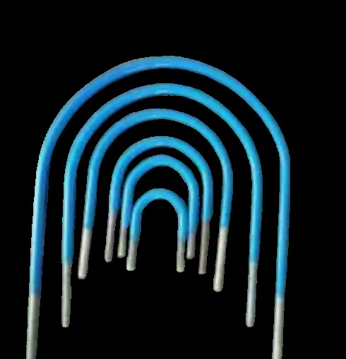Pvc Coated U Bolt - Color: Silver And Blue