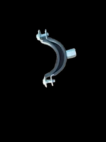 Round Rubber Lined Split Clamps - Color: Silver And Black