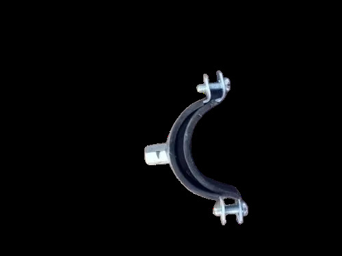 Round Rubber Lined Split Clamps - Color: Silver And Black