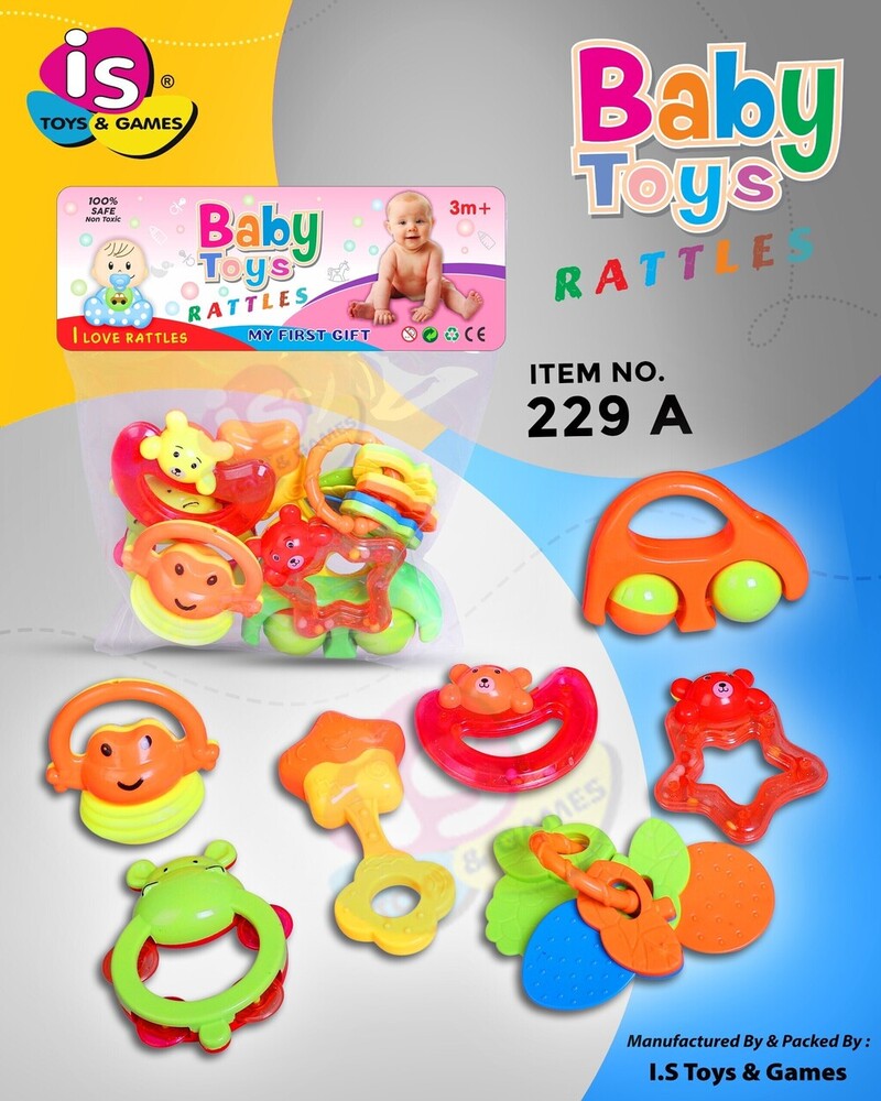 Baby Toys Plastic Rattle - Color: Multicolor