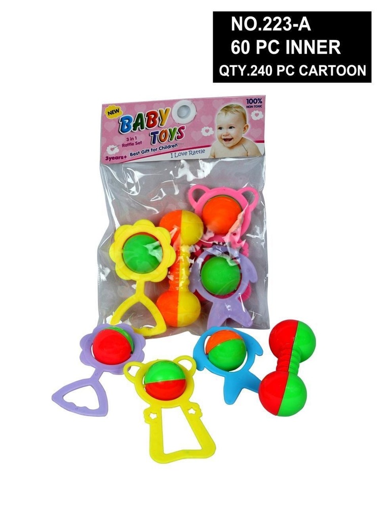 Rattle Set 60Pcs - Color: Multicolor