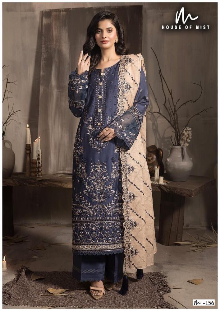 Ghazal Karachi Vol-16 A Dress Material - Color: Multicolor