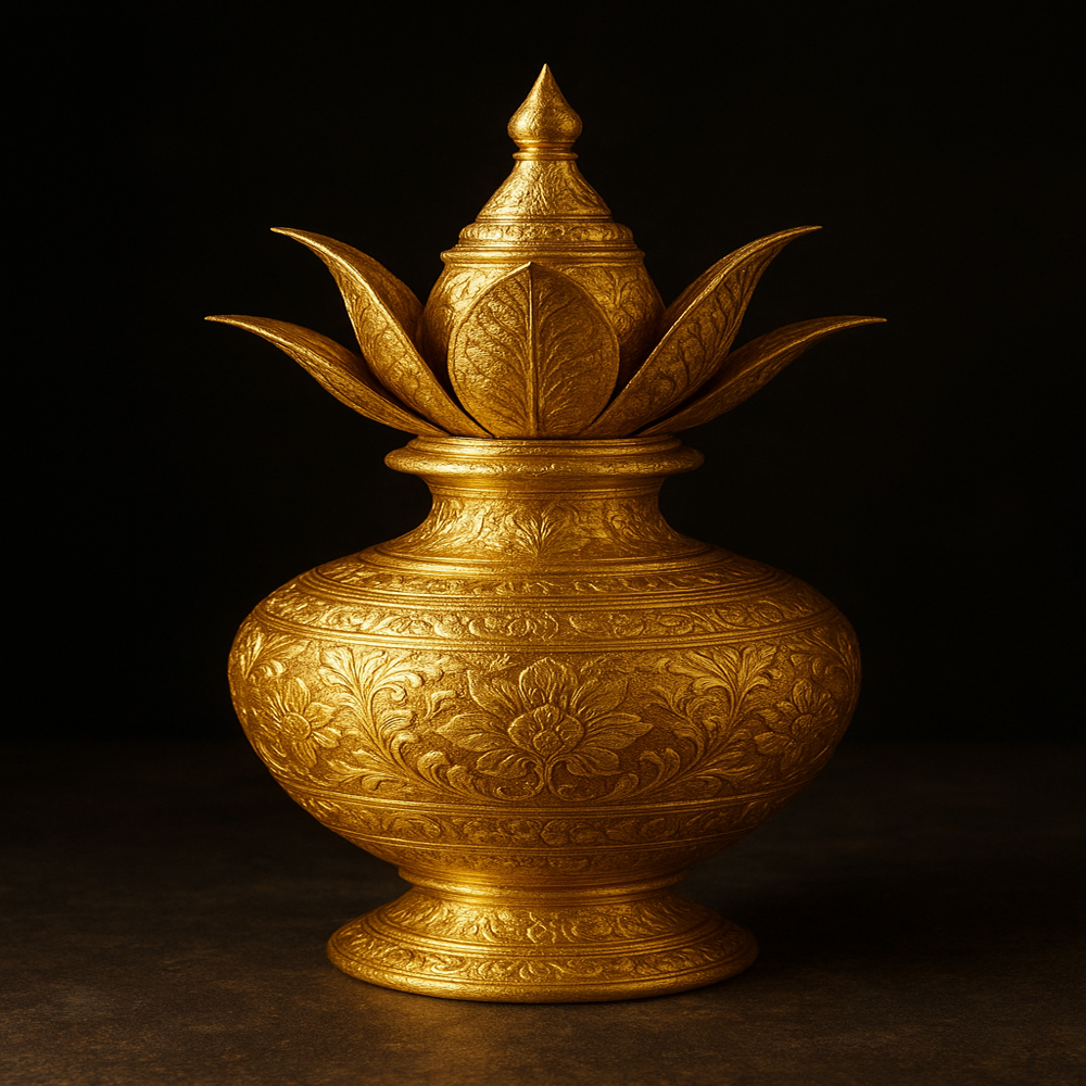 Mander Shikher Kalash Gold Thoch Gold Leafing