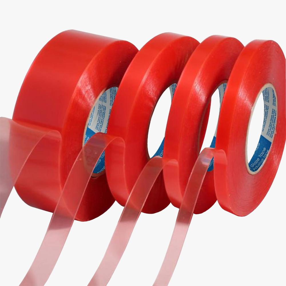 Double Sided Heat Resistant Acrylic Adhesive Red Polyester Tape