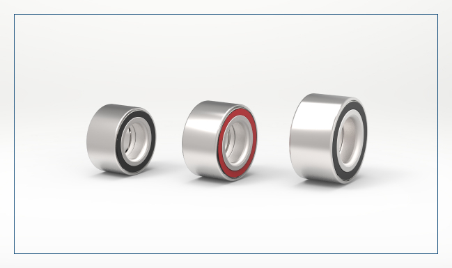 Unitized Double Raw Ball Bearings - Color: Silver