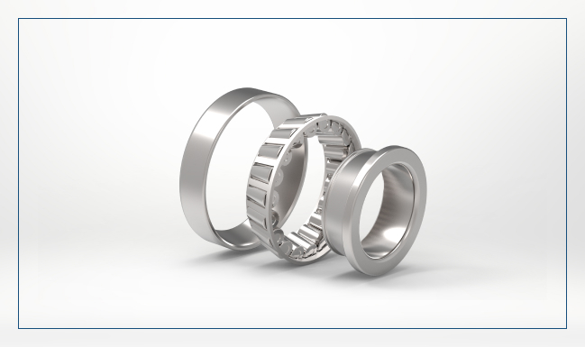 Taper Roller Into Angular Contact Ball Bearings - Color: Silver