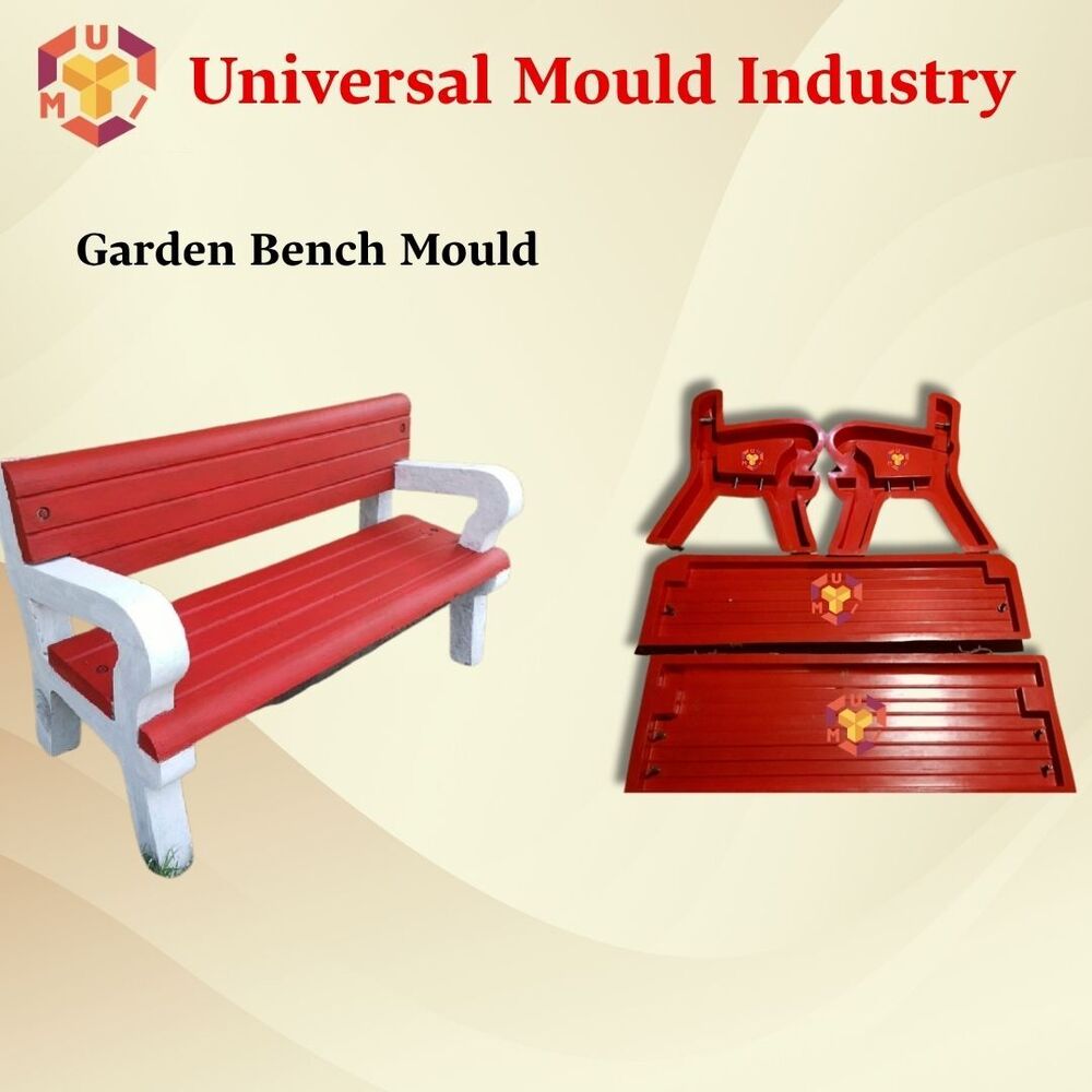 Garden Bench Moulds - Color: Red