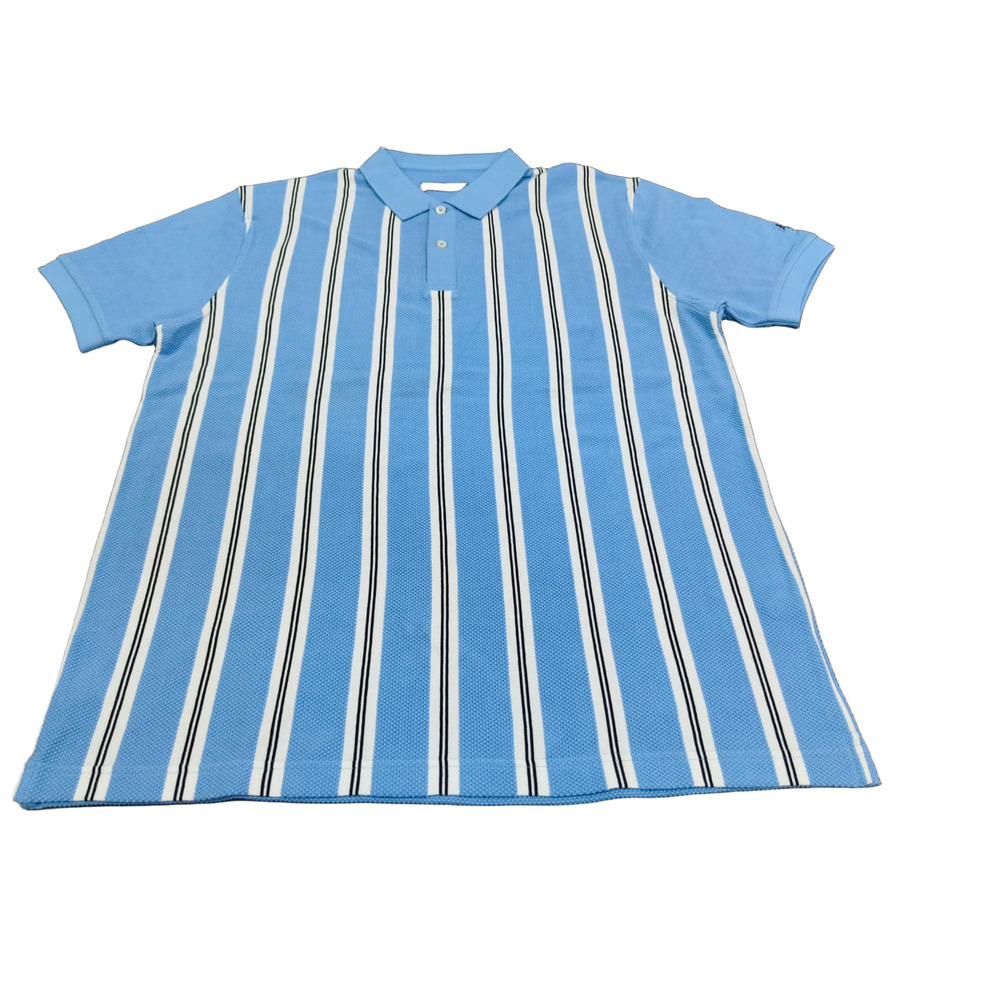 Men's Bubble Vertical Stripes Jacquard Polo T-Shirt - 200 GSM