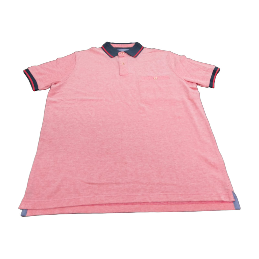 220 GSM Mens 2 Tone Pique Pink Polo T-Shirt